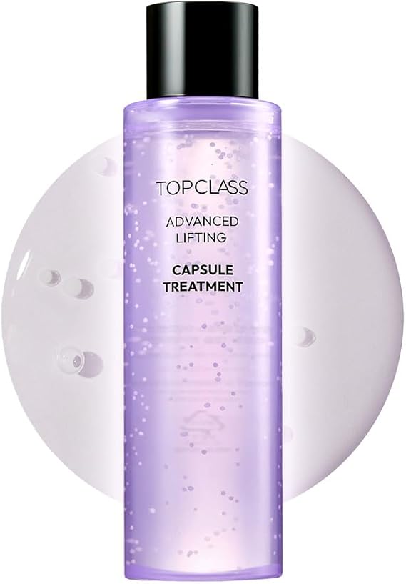 [CHARMZONE] Topclass Advanced Lifting Capsule Treatment 4.06oz (120ml) Anti-Aging Collagen Essence for Firming & Moisturizing, 2-in-1 Toner & Emulsion, Korean Skincare