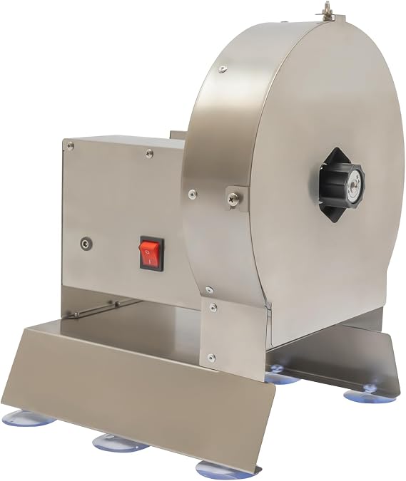 Commercial Vegetable Slicer Electric & Manual Potato Slicing Machine Fruit Slicer 0-12mm (0-0.47'') Stainless Steel for Fruits, Vegetables, Melons (110V US Plug)
