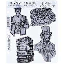Stampers Anonymous Tim Holtz Cling Rubber Stamp Set, 7 by 8.5-Inch, Time Travelers