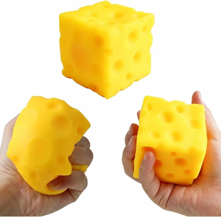 Cheese Squishy Stres Oyuncağı Peynir, Anti Stres Yavaş Yükselen PU Köpük Büyük Boy 10 cm