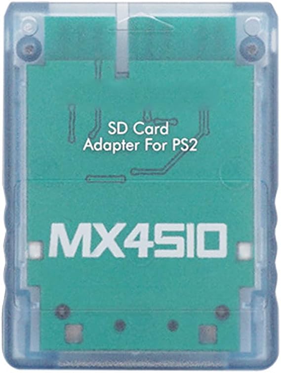 SD Card Reader Adapter for PS2 MX4SIO SIO2SD, Expansion Storage Adapter for PlayStation 2 Fat & Slim, Blue SIO Replacement Card Reader - Works with OPL (Not a Memory Card)