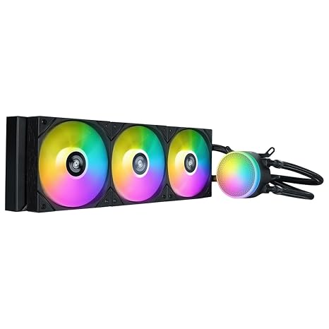 SAMA L60 360 AIO CPU Liquid Cooler, ARGB Pump, 3x120mm ARGB PWM Fans, Black