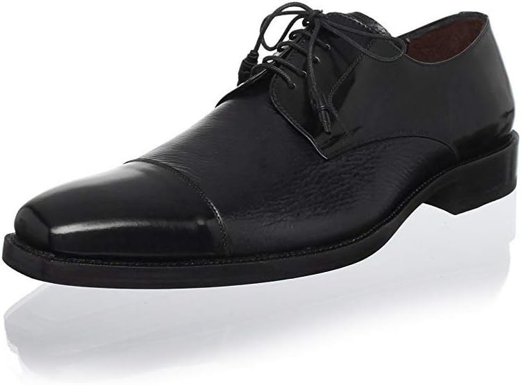 Mezlan - Soka - Men's Cap Toe Dress Shoe - Deerskin and Polished Calfskin with Elegant Tassel Detail - Handcrafted in Spain