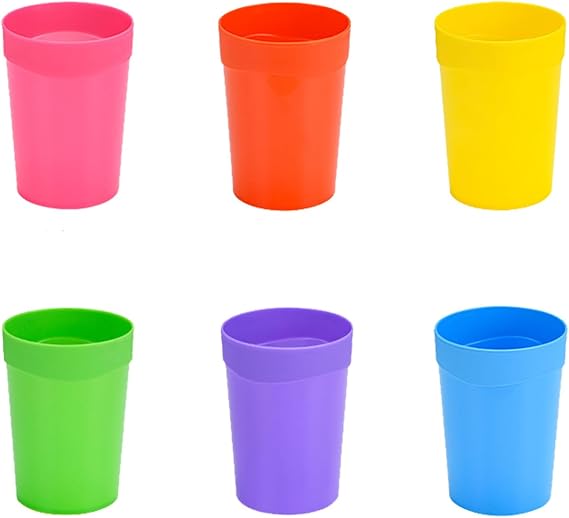 # 12Pcs Plastic Water Cup Brushing Teeth Drink Hand Speed Stack Toy Cup