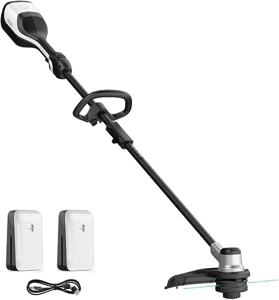 Litheli 2x20V 14" Brushless Cordless String Trimmer, Battery Powered Weed Eater, U20 Series Grass Trimmer with 2.5Ah Battery, Dual Line Bump Feed for Lawn Trimming, Lawn Care