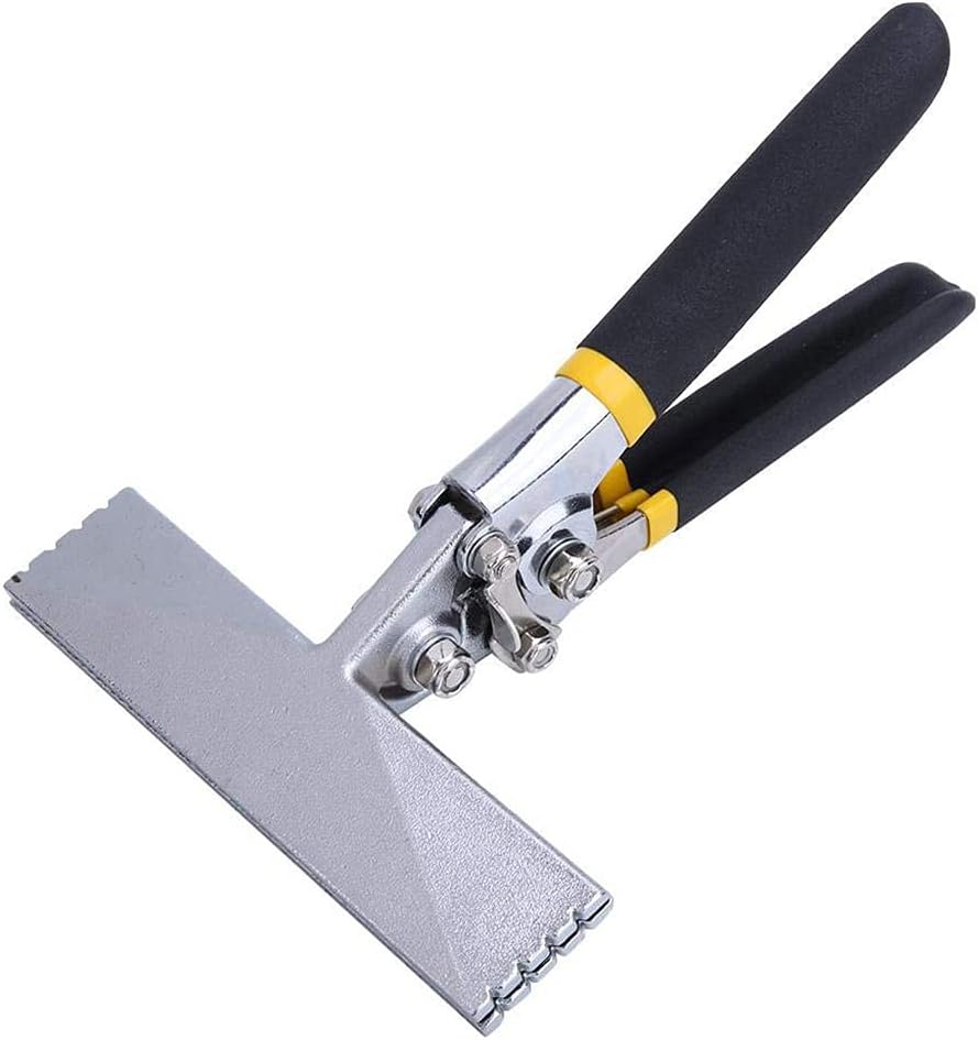 Chesoon Sheet Metal Bending Pliers Width 150mm Straight Length 225mm, Anti Rust Sturdy and Lifelong Sheet Metal Hand Seamer Aluminum Alloy Tool