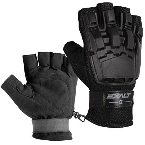 Exalt Paintball Hardshell Gloves Hard Back Fingerless Tactical Glove