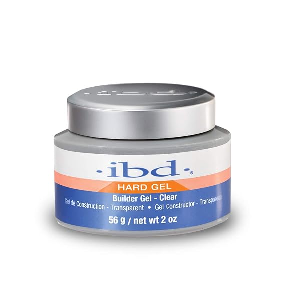 IBD Hard Builder Gel for Nails, Round Clear, UV/LED Gels for Nail Extensions & Sculpting Strong Long-Lasting Enhancement for Women, 2 oz, 1 Pack