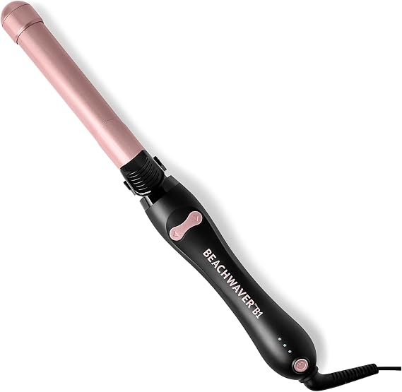 Beachwaver Co. B1 Rotating Curling Iron - Midnight Rose | Automatic 1-Inch Ceramic Curling Iron - Most Common Barrel Size for All Hair Lengths! | Auto-Shut Off, Travel-Friendly, Dual Voltage