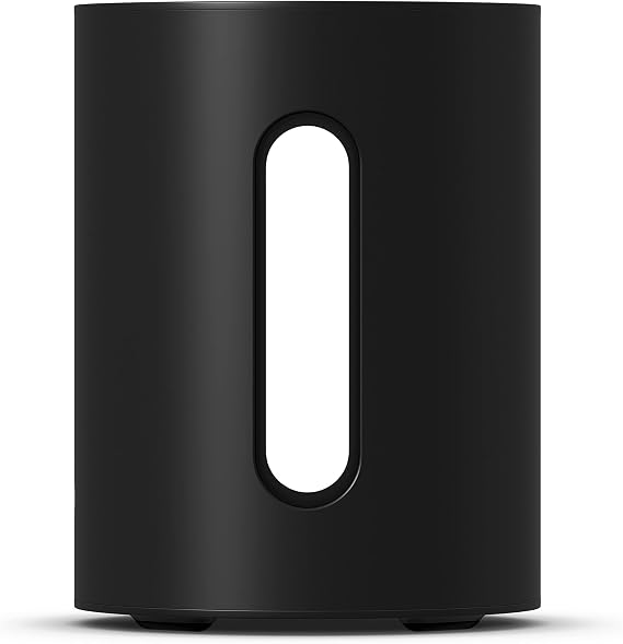 Sonos Sub Mini - Compact Wireless Subwoofer (Black) | Deepen your enjoyment of TV, films, and more with bold bass when you pair Sub Mini with Beam, Ray, Era 100, One, or One SL.