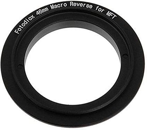 Fotodiox 46mm Filter Thread Macro Reverse Mount Adapter Ring for MFT Micro 4/3 Four Third Cameras Fits Olympus