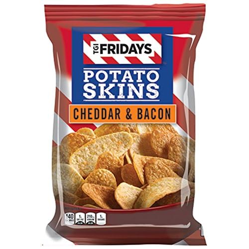 TGI Fridays 4 oz Cheddar & Bacon Potato Skins Chips 3 Bags