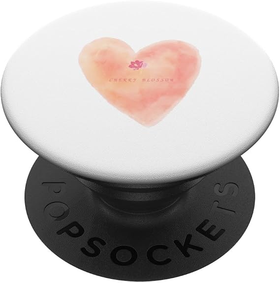 Cherry Blossom Heart PopSockets Standard PopGrip