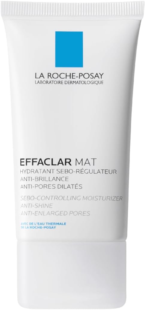 La Roche-Posay Effaclar MAT+, Mattifying Face Moisturiser, For Oily Skin, Visible Pores, Salicylic Acid, Glycerin, Sebolyse, Oil Control, 8H Mattifying, 40ml