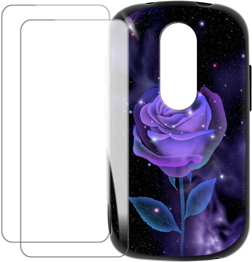 Unihertz Jelly Star Compatible with Custom Colorful Case + 2 Tempered Glass Protective Film - Shock Absorption & Anti-Scratch Rose