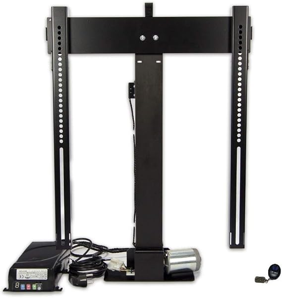 Sabaj Motorized TV Lift mechanism K-1 ECO for 20" - 48" TV Stroke 720mm Capacity 30kg Remote control RF VESA 100x100-600x600 Electric motorised tv lift stand for furniture UK Plug Steel & Aluminum