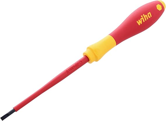 Wiha 32015 Insulated SoftFinish Slotted Screwdriver 3.5mm x 100mm