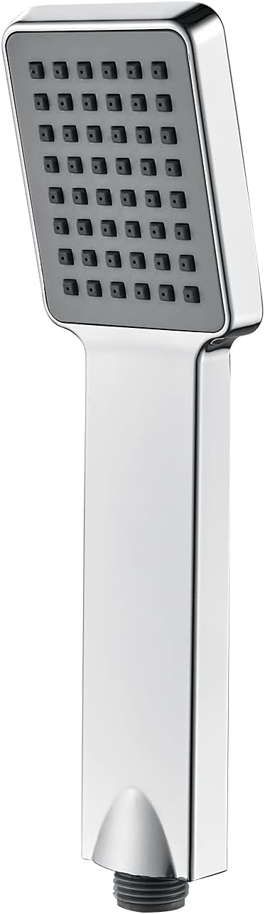 Ibergrif M20202 Shower Head, High Pressure Square Shower Heads, Universal Handheld Shower Head, Saving Shower Head, Rainfall Shower Head for Bath Taps, 12" Connection, Chrome