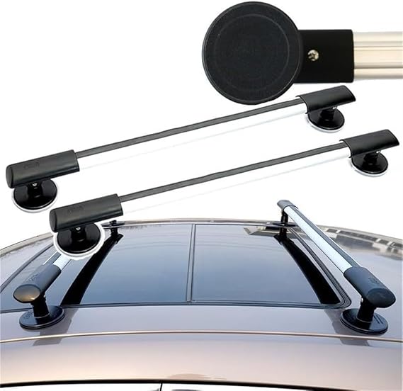 Universal Roof Rack Cross Bar Roof Rail Racks - Adjustable Crossbars with Suction Cup Diameter, Single Bar Load > 100kg - Secure Car Roof Storage Solution