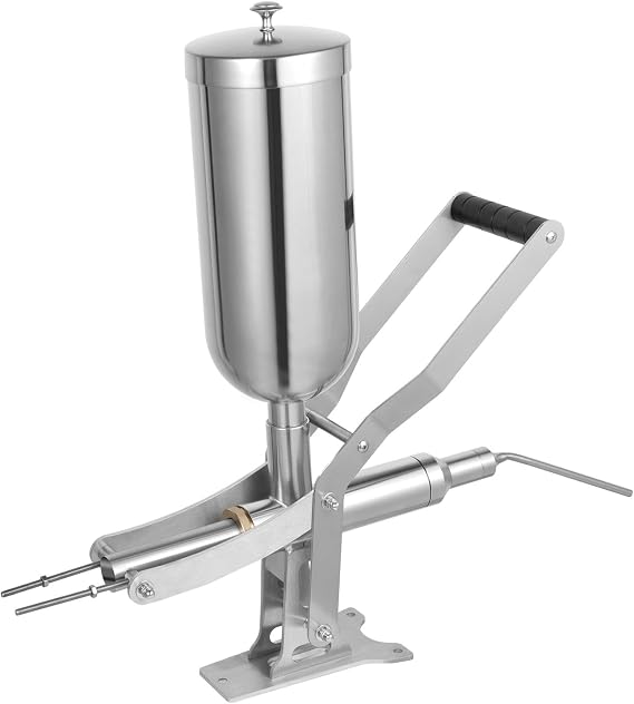 5l Commercial Manual Donut Filler, Mini Donut Makers 304 Stainless Steel Latin Fruit Donut Machine | Easy-Fill Handle | Countertop-Mountable, Easy-Clean For Bakeries & Home Use
