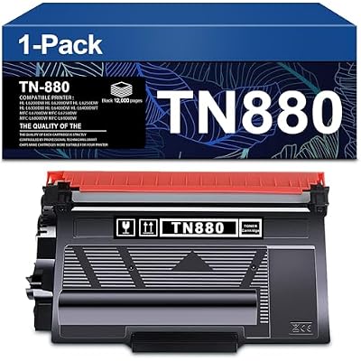 TN880 TN-880 TN 880 Toner Cartridge Compatible for Brother TN880 Super High Yield Black Toner Cartridge for Brother HL-L6200DW L6200DWT L6400DW L6400DWT MFC-L6700DW L6800DW L6900DW Printer 1-Pack