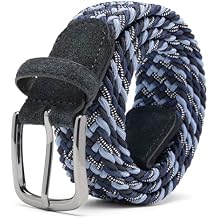 Fabio Valenti Men's Stretch Belt,Woven Braided Web Belt 1 3/8 for Golf Casual Pants Shirts Jeans