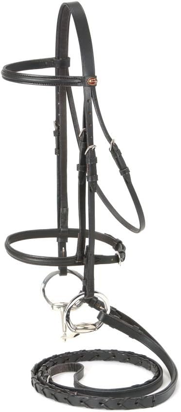 Raised Snaffle Bridle Black Pony