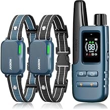Shock Collar for 2 Dogs - 4200FT Dog Training Collar with Remote IPX7 Waterproof Electric Collar with 4 Training Modes, Security Lock E-Collar for Large Medium Small Breeds(Teal Blue)