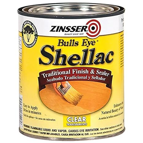 4-Pack of 1 qt Zinsser 304 Clear Bulls Eye 3LB Shellac