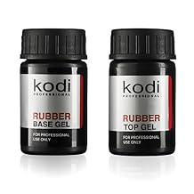 Professional Rubber Top & Base Gel Set By Kodi | 14ml 0.49 oz | Soak Off, Polish Fingernails Coat Kit | For Long Lasting Nails Layer | Easy To Use, Non-Toxic & Scentless | Cure Under LED Or UV Lamp