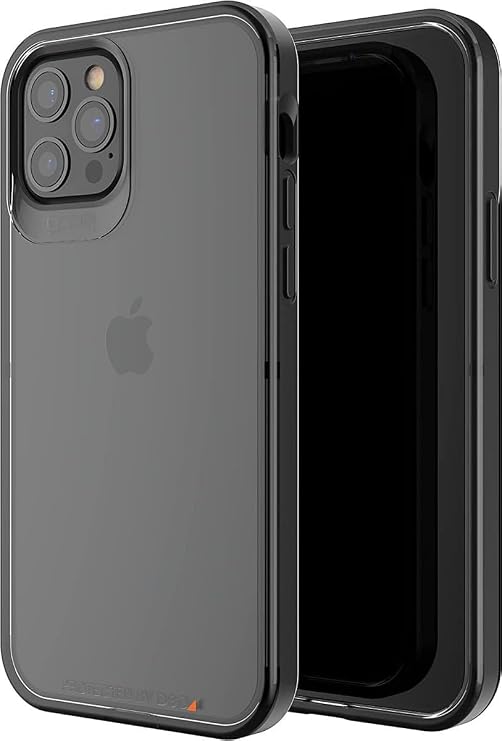 ZAGG Gear4 Hackney 5G Designed for iPhone 12 Pro & iPhone 12, Advanced Impact Protection by D3O, with 5G Plus Technology - Black (702006154)