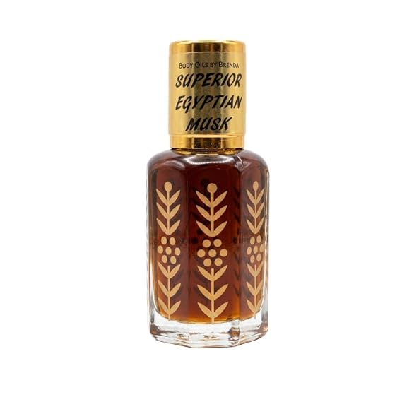 Body Oils by Brenda Superior Egyptian Musk Oil, Floral Musk Concentrated Perfumed Oil, Alcohol Free Imported Attar (12 ml)