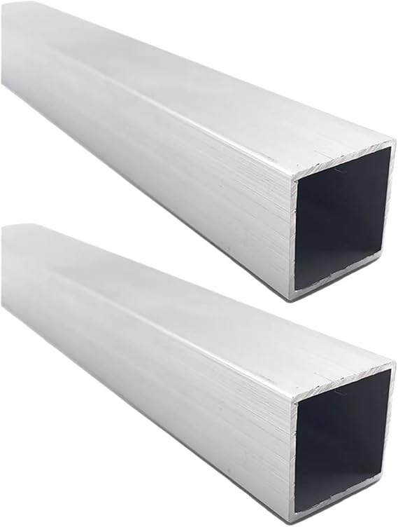 Aluminum Square Tubing 2Pcs 50mm x 50mm x 1000mm Long Wall Thickness 3mm, 2 Pack Aluminum Structural Square Tube 2 x 2 x 0.12 x 39.37" inch