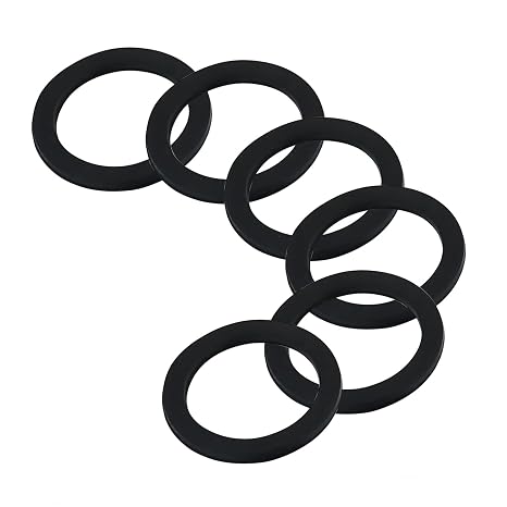 Qrity 6 PCS Rubber Washer, Flat Washer Gasket, Rubber O-Ring, Sealing Gasket Washers, OD 54mm, ID 40mm, for Sealing Joints and Pipes