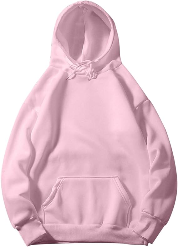 Oversized Sweatshirt for Women Long Sleeve Drop Shoulder Hoodie with Kangaroo Pocket Lightweight Casual Pullover