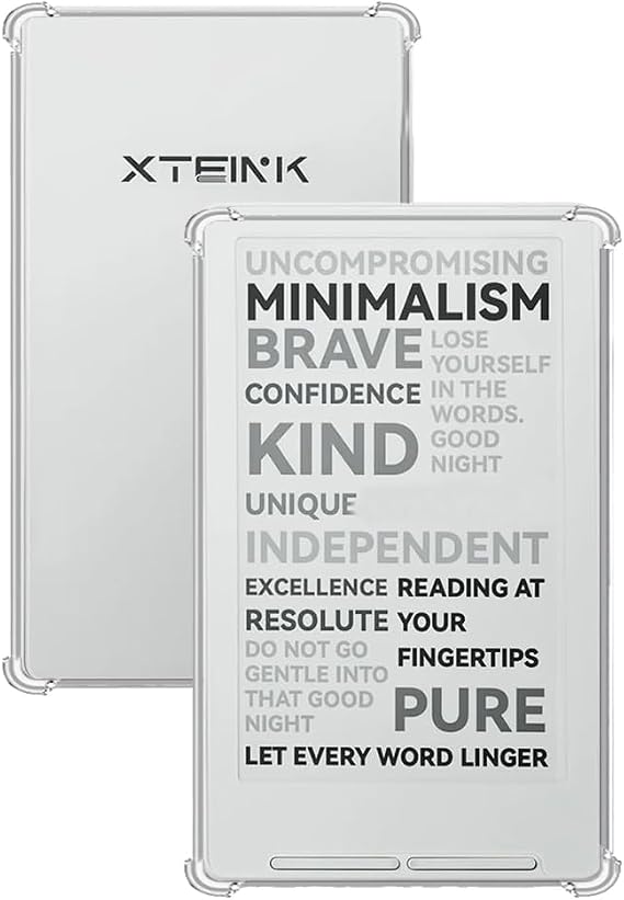 for XTEINK X4 eBook Reader Clear Case with Reinforced Corner