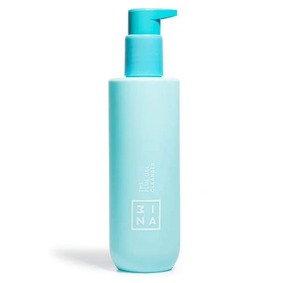 3ina MAKEUP - Vegan - Cruelty Free - The Blue Gel Cleanser - Blue - Makeup remover - Refreshing micellar formula - Aloe & Hamamelis - Smooths, calms, refresh and purifies skin