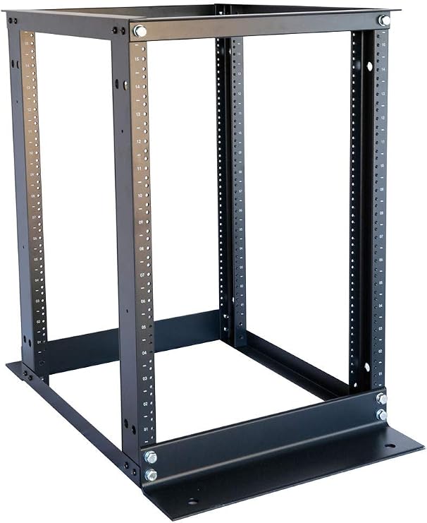 15U Network Data IT Server Rack Series System 19 Inch Desktop Open Frame Server Desk Rack Free Standing 600MM