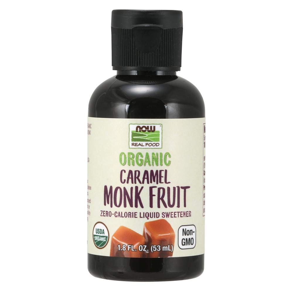 NOW Foods, Organic Liquid Monk Fruit, Chocolate, Zero-Calorie Sweetener, 1.8-Ounce
