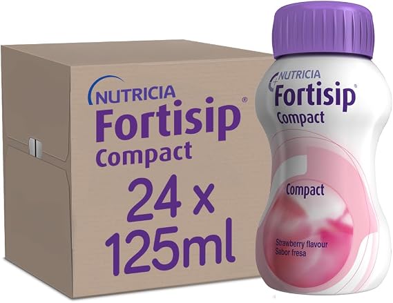 Fortisip Compact Strawberry, 125ml Bottle, Pack of 24