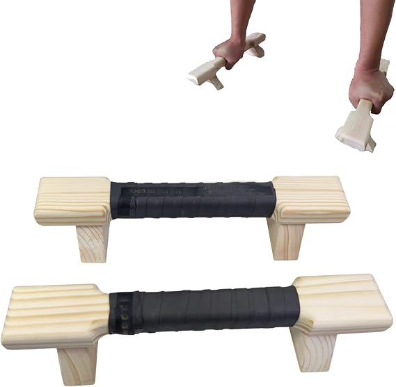 ZYSM Push-up Stand,Wooden Parallettes Pushup Bars Non-Slip Base Handstand Bars Exercise Calisthenics Equipment, Fitness Pushup Handles Stands for Men Women Strength Training,Planks Calisthenics