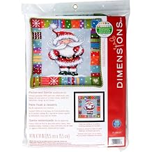 Dimensions Needlepoint Kit, Patterned Santa Claus Christmas Needlepoint, 14'' x 14''