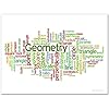 Platonic Realms Geometry Word Cloud Classroom Math Poster, Professional Educational Wall Art for Middle School, High School, College
