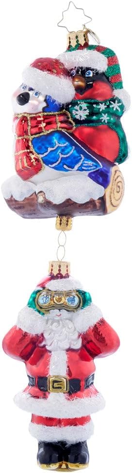 Christopher Radko Hand-Crafted European Glass Christmas Tree Decorative Ornament, Claus and The Cardinals