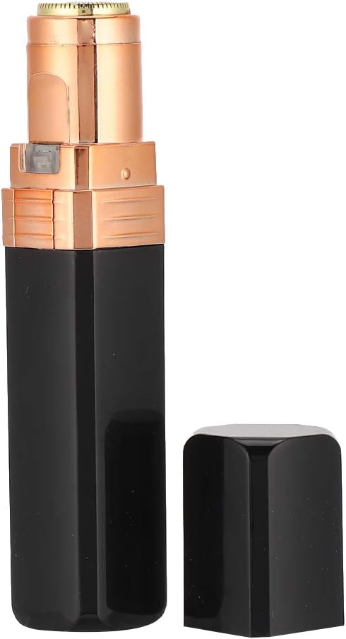 Hair Removal Machine, Compact Cute Lipstick Shape Mini Electric Hair Remover Face Body Hair Removal Machine for Women (Black)