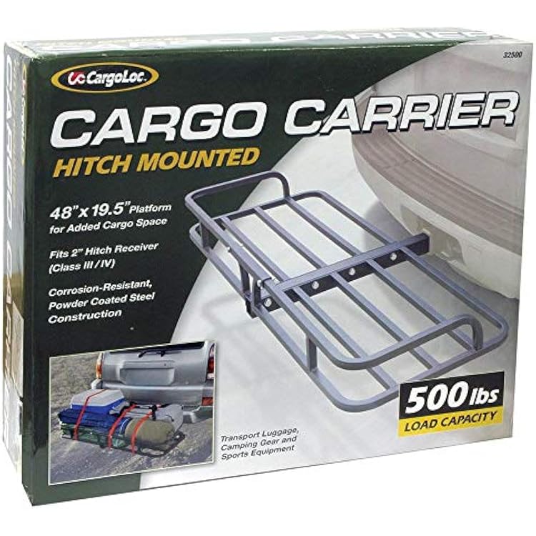 Allied International 48 x 19.5 Cargo Carrier, Fixed - 500 lbs,Black,32500