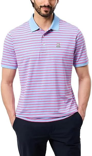 Psycho Bunny Willis Stripe Jersey Sport Polo