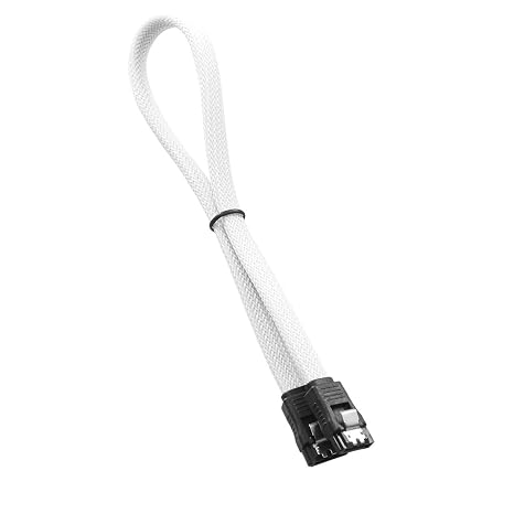 CableMod ModMesh Sleeved SATA 3 Cable (White, 60cm)