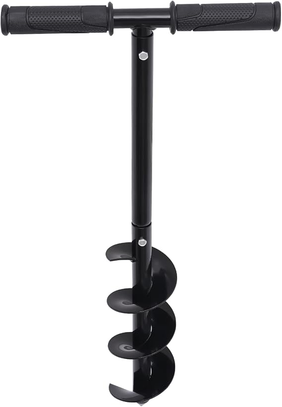 Manual Post Hole Digger, Garden Earth Auger Set Hand Drill Earth Auger Drill Fence Post Auger Post Hole Digger Tools, Garden Auger Spiral Drill