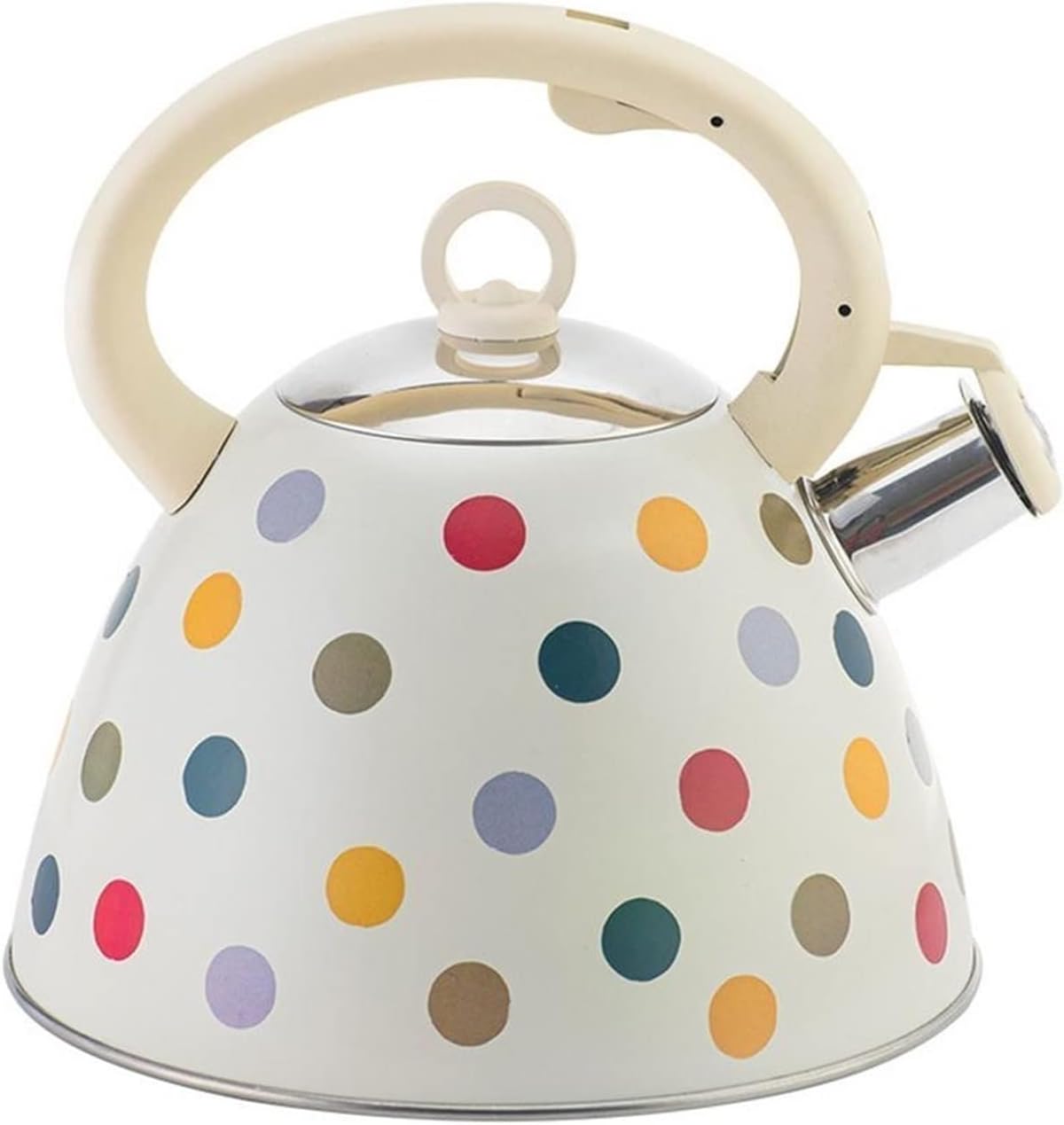 Tea kettle, Cute Tea Kettle for Stove Top, Colorful Polka Dot Teapot, Whistling Tea Kettle Stainless Steel